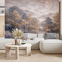 Sisli Orman Manzaralı Duvar Kağıdı