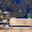 Gece Mavisi Altın Mandala Desenli Duvar Kağıdı Gece Mavisi Altın Mandala Desenli Duvar Kağıdı detay görünümü