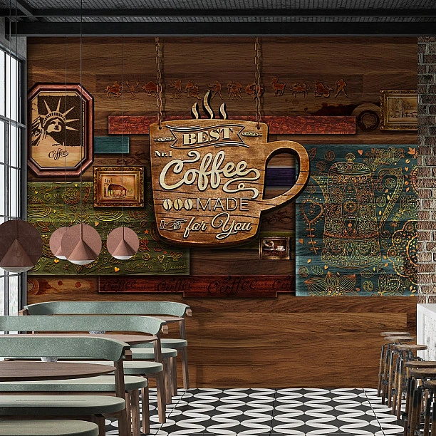 Rustik Kafe Duvar Kağıdı Rustik Kafe Duvar Kağıdı