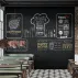 Kafe ve Restoran Konseptli Menü Yazı Panosu Tasarımlı Duvar Kağıdı