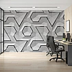 Modern Geometrik Desenli Gri ve Siyah 3D Duvar Kağıdı Modern Geometrik Desenli Gri ve Siyah 3D Duvar Kağıdı farklı görünümü