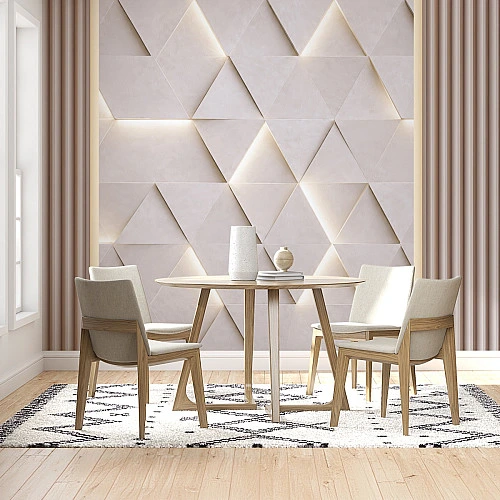 Modern Geometrik Üçgenler 3D Duvar Kağıdı