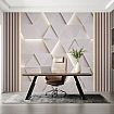 Modern Geometrik Üçgenler 3D Duvar Kağıdı Modern üçgen 3D duvar kağıdı çalışma odası uygulaması