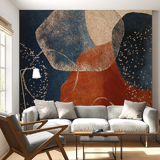 Gece ve Ateş – Soyut Metalik Dokulu Modern Sanat Duvar Kağıdı Gece ve Ateş – Soyut Metalik Dokulu Modern Sanat Duvar Kağıdı