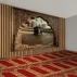 Kabe Manzaralı Ahşap Oyma İslami 3D Dijital Baskı Duvar Kağıdı