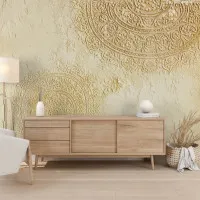 Dokulu Kabartma Desenli Duvar Kağıdı