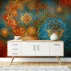 3D Kabartmalı Mandala Desenli Renkli Duvar Kağıdı 3D Kabartmalı Mandala Desenli Renkli Duvar Kağıdı
