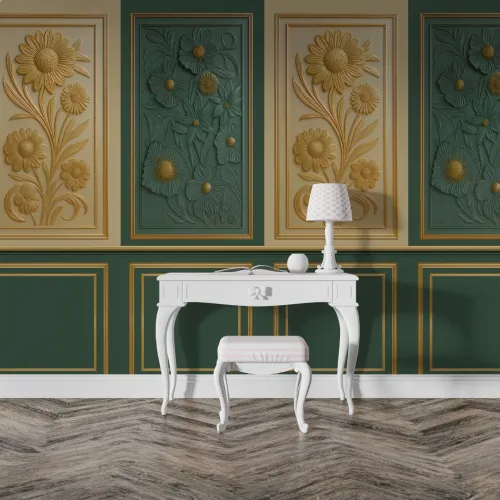 Çiçek Kabartmalı Klasik Duvar Kağıdı Çiçek Kabartmalı Klasik Duvar Kağıdı