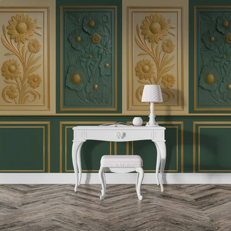 Çiçek Kabartmalı Klasik Duvar Kağıdı Çiçek Kabartmalı Klasik Duvar Kağıdı