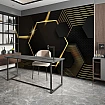 3D Siyah ve Altın Geometrik Desenli Duvar Kağıdı 3D Siyah ve Altın Geometrik Desenli Duvar Kağıdı alternatif görünümü