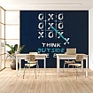Think Outside the Box – Lacivert Modern Motivasyon Duvar Kağıdı Think Outside the Box – Lacivert Modern Motivasyon Duvar Kağıdı iki çalışma masası arkasında