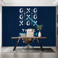 Think Outside the Box – Lacivert Modern Motivasyon Duvar Kağıdı