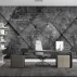 Gri Beton Efektli Geometrik 3D Duvar Kağıdı Gri Beton Efektli Geometrik 3D Duvar Kağıdı