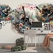 Müzikal Akustik Gitar ve Çiçekler Temalı Duvar Kağıdı Müzikal Akustik Gitar ve Çiçekler Temalı Duvar Kağıdı farklı görünümü