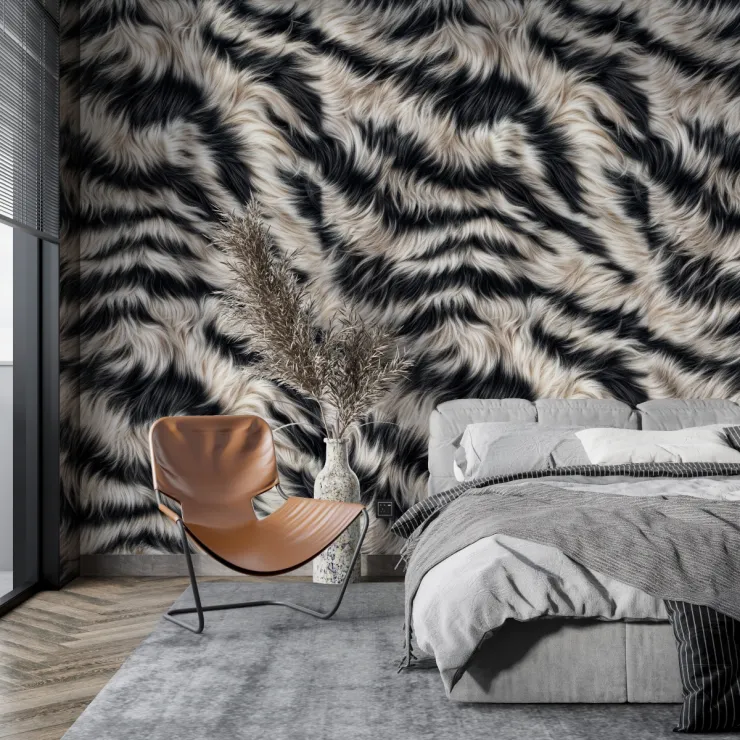 Peluş Desenli Modern Duvar Kağıdı - Sıcak ve Şık Dokunuş
