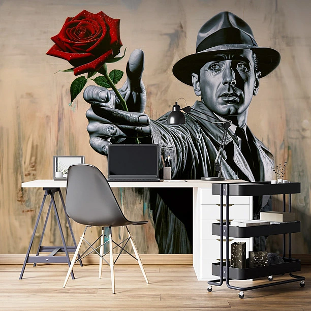 Kırmızı Güllü Adam Graffiti Duvar Kağıdı Kırmızı Güllü Adam Graffiti Duvar Kağıdı