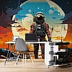 Astronot Temalı Çarpıcı ve Renkli Duvar Kağıdı Astronot Temalı Çarpıcı ve Renkli Duvar Kağıdı alternatif görünümü
