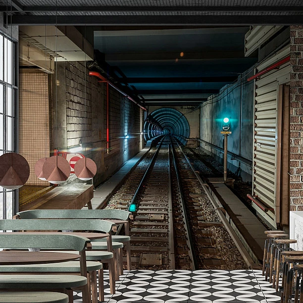 Metro Tüneli Manzaralı Duvar Kağıdı Metro Tüneli Manzaralı Duvar Kağıdı