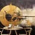 Modern Soyut Sanat Duvar Kağıdı - Altın ve Mor Tonlarda