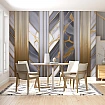 Modern Geometrik Altın Detaylı Mermer Duvar Kağıdı Modern Geometrik Altın Detaylı Mermer Duvar Kağıdı farklı görünümü