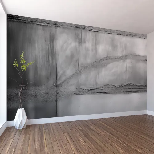 Gri Beton Doku Dijital Baskı Duvar Kağıdı