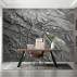 3D Kaya Dokusu Görünümlü Modern Duvar Kağıdı