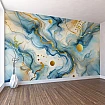 Mavi ve Altın Soyut Sanat Desenli Duvar Kağıdı Mavi ve Altın Soyut Sanat Desenli Duvar Kağıdı alternatif görünümü