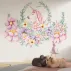 Unicorn ve Çiçek Temalı Duvar Kağıdı
