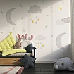 Ay ve Yıldızlar Temalı Çocuk Odası Duvar Kağıdı Ay ve Yıldızlar Temalı Çocuk Odası Duvar Kağıdı alternatif görünümü