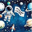 İsimli Astronot ve Gezegenler Temalı Dijital Baskı Duvar Kağıdı İsimli Astronot ve Gezegenler Temalı Dijital Baskı Duvar Kağıdı ikinci detay görünümü
