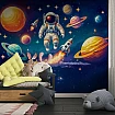 Astronot ve Gezegenler Temalı Çocuk Duvar Kağıdı Astronot ve Gezegenler Temalı Çocuk Duvar Kağıdı alternatif görünümü