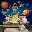Astronot ve Gezegenler Temalı Çocuk Duvar Kağıdı Astronot ve Gezegenler Temalı Çocuk Duvar Kağıdı ikinci detay görünümü
