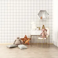 Gri Kareli Minimalist Modern Duvar Kağıdı