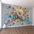 3D İnci ve Çiçek Desenli Duvar Kağıdı - Zarif ve Lüks Tasarım