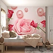 Pembe Gül ve İnci Desenli 3D Romantik Duvar Kağıdı Pembe Gül ve İnci Desenli 3D Romantik Duvar Kağıdı alternatif görünümü