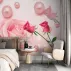 Pembe Gül ve İnci Desenli 3D Romantik Duvar Kağıdı Pembe Gül ve İnci Desenli 3D Romantik Duvar Kağıdı