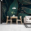 Altın Hatlı Gece Tropik Desenli Modern Duvar Kağıd Altın Hatlı Gece Tropik Desenli Modern Duvar Kağıd farklı görünümü