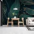 Altın Hatlı Gece Tropik Desenli Modern Duvar Kağıd Altın Hatlı Gece Tropik Desenli Modern Duvar Kağıd