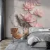 3D Pembe Lotus Çiçeği Duvar Kağıdı