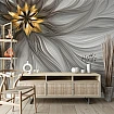 3D Modern Çiçek ve Dalga Desenli Dijital Duvar Kağıdı 3D Modern Çiçek ve Dalga Desenli Dijital Duvar Kağıdı detay görünümü