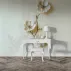 3D Krem Çiçek Desenli Zarif Duvar Kağıdı