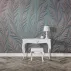 3D Kabartmalı İnce Yaprak Desenli Dijital Duvar Kağıdı