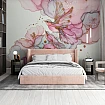 Pembe Çiçek ve Kuş Tasarımlı Modern Duvar Posteri Pembe Çiçek ve Kuş Tasarımlı Modern Duvar Posteri detay görünümü
