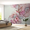 Pembe Çiçek ve Kuş Tasarımlı Modern Duvar Posteri Pembe Çiçek ve Kuş Tasarımlı Modern Duvar Posteri ikinci detay görünümü