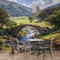 Taş Kemer Köprü ve Yeşil Vadi Nehri – Zamansız Doğa Duvar Kağıdı