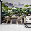 Gölette Beyaz Lotus Çiçekleri Dijital Baskı Duvar Kağıdı Gölette Beyaz Lotus Çiçekleri Dijital Baskı Duvar Kağıdı detay görünümü