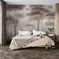 Sisli Orman Manzaralı Modern Minimal Duvar Kağıdı