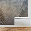 Geometrik ve Yaprak Desenli Dijital Baskı Duvar Kağıdı detay görünümü