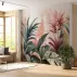 Soft Pembe ve Yeşil Tropikal Yapraklar Temalı Modern 3D Duvar Kağıdı Soft Pembe ve Yeşil Tropikal Yapraklar Temalı Modern 3D Duvar Kağıdı
