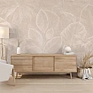 Soft Tropikal Yaprak Desenli Duvar Kağıdı Soft Tropikal Yaprak Desenli Duvar Kağıdı farklı görünümü